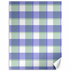 Blue And Green Plaids Canvas 18  X 24  by ConteMonfrey