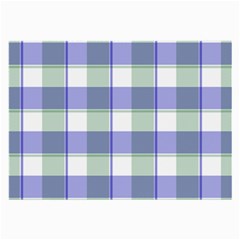 Blue And Green Plaids Large Glasses Cloth by ConteMonfrey