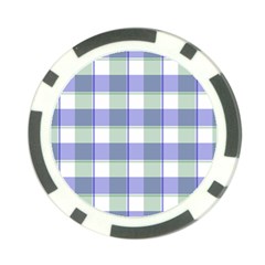 Blue And Green Plaids Poker Chip Card Guard (10 Pack)