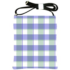 Blue And Green Plaids Shoulder Sling Bag by ConteMonfrey