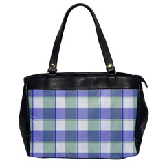 Blue And Green Plaids Oversize Office Handbag by ConteMonfrey