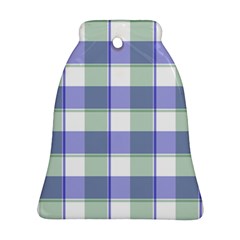 Blue And Green Plaids Bell Ornament (two Sides) by ConteMonfrey