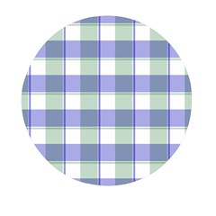 Blue And Green Plaids Mini Round Pill Box (pack Of 3) by ConteMonfrey