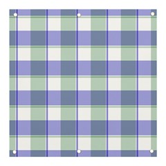 Blue And Green Plaids Banner And Sign 3  X 3  by ConteMonfrey