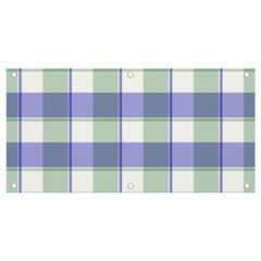 Blue And Green Plaids Banner And Sign 4  X 2  by ConteMonfrey