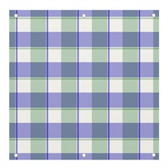 Blue And Green Plaids Banner And Sign 4  X 4 