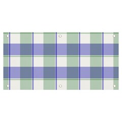 Blue And Green Plaids Banner And Sign 6  X 3  by ConteMonfrey