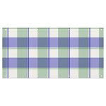 Blue and green plaids Banner and Sign 8  x 4  Front