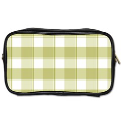 Green Tea - White And Green Plaids Toiletries Bag (two Sides) by ConteMonfrey