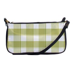 Green Tea - White And Green Plaids Shoulder Clutch Bag by ConteMonfrey