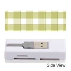 Green Tea - White And Green Plaids Memory Card Reader (stick) by ConteMonfrey