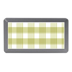 Green Tea - White And Green Plaids Memory Card Reader (mini) by ConteMonfrey