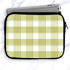 Green Tea - White And Green Plaids Apple Ipad 2/3/4 Zipper Cases by ConteMonfrey