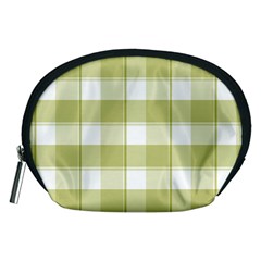 Green Tea - White And Green Plaids Accessory Pouch (medium) by ConteMonfrey