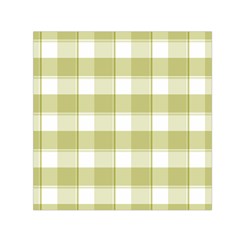 Green Tea - White And Green Plaids Square Satin Scarf (30  X 30 ) by ConteMonfrey