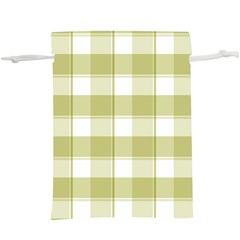 Green Tea - White And Green Plaids  Lightweight Drawstring Pouch (xl) by ConteMonfrey