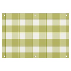 Green Tea - White And Green Plaids Banner And Sign 6  X 4  by ConteMonfrey