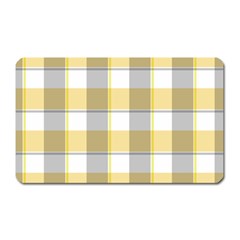 Grey Yellow Plaids Magnet (rectangular) by ConteMonfrey