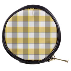 Grey Yellow Plaids Mini Makeup Bag by ConteMonfrey