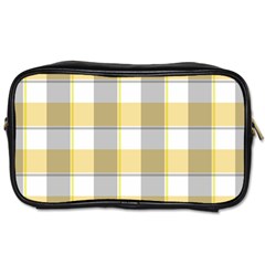 Grey Yellow Plaids Toiletries Bag (one Side) by ConteMonfrey