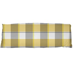 Grey Yellow Plaids Body Pillow Case Dakimakura (two Sides) by ConteMonfrey