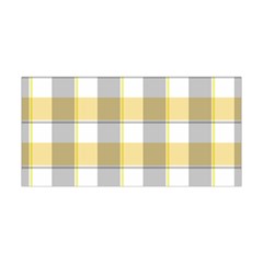 Grey Yellow Plaids Yoga Headband by ConteMonfrey