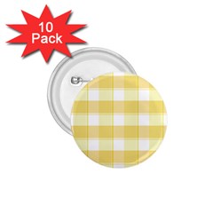 White and yellow plaids 1.75  Buttons (10 pack)