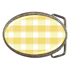 White and yellow plaids Belt Buckles