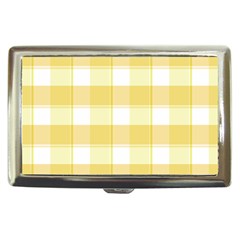 White And Yellow Plaids Cigarette Money Case by ConteMonfrey