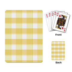 White and yellow plaids Playing Cards Single Design (Rectangle)