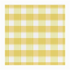 White and yellow plaids Medium Glasses Cloth