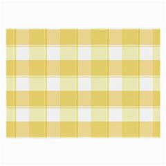 White and yellow plaids Large Glasses Cloth (2 Sides)