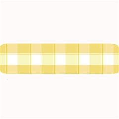 White and yellow plaids Large Bar Mats