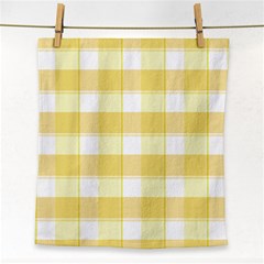 White and yellow plaids Face Towel