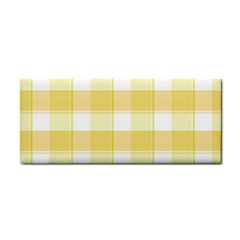 White And Yellow Plaids Hand Towel by ConteMonfrey