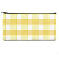 White And Yellow Plaids Pencil Case by ConteMonfrey