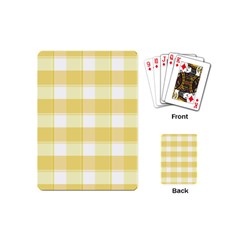 White And Yellow Plaids Playing Cards Single Design (mini) by ConteMonfrey