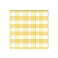 White and yellow plaids Satin Bandana Scarf 22  x 22 