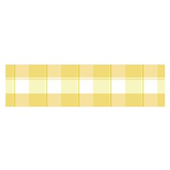 White and yellow plaids Oblong Satin Scarf (16  x 60 )