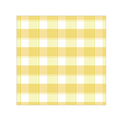 White and yellow plaids Square Satin Scarf (30  x 30 )