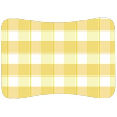 White and yellow plaids Velour Seat Head Rest Cushion