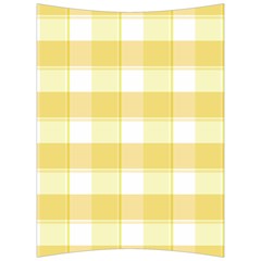 White and yellow plaids Back Support Cushion