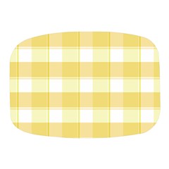 White and yellow plaids Mini Square Pill Box