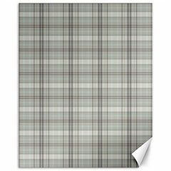 Winter Gray Plaids Canvas 11  X 14  by ConteMonfrey