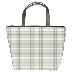 Winter Gray Plaids Bucket Bag by ConteMonfrey