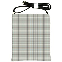 Winter Gray Plaids Shoulder Sling Bag by ConteMonfrey