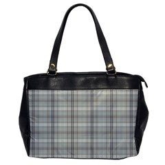 Winter Gray Plaids Oversize Office Handbag by ConteMonfrey