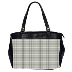 Winter Gray Plaids Oversize Office Handbag (2 Sides) by ConteMonfrey