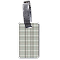 Winter Gray Plaids Luggage Tag (one Side) by ConteMonfrey