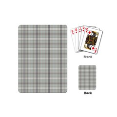 Winter Gray Plaids Playing Cards Single Design (mini) by ConteMonfrey